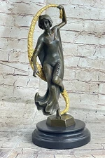 Art Deco Special Patina Designer Actress Bronze Sculpture Figurine Sale