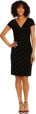 Maggy London Womens Holiday Sequin Party Cocktail Dress, Black, Sz 4