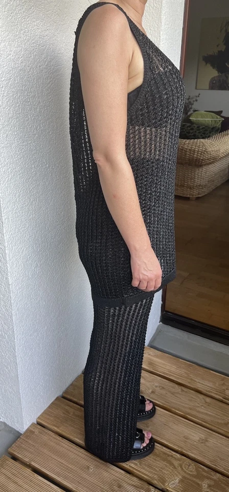 Neu Weekday 2 teiler Set schwarz Transparent Festival Strand Sommer Gothic - Bild 3 von 4