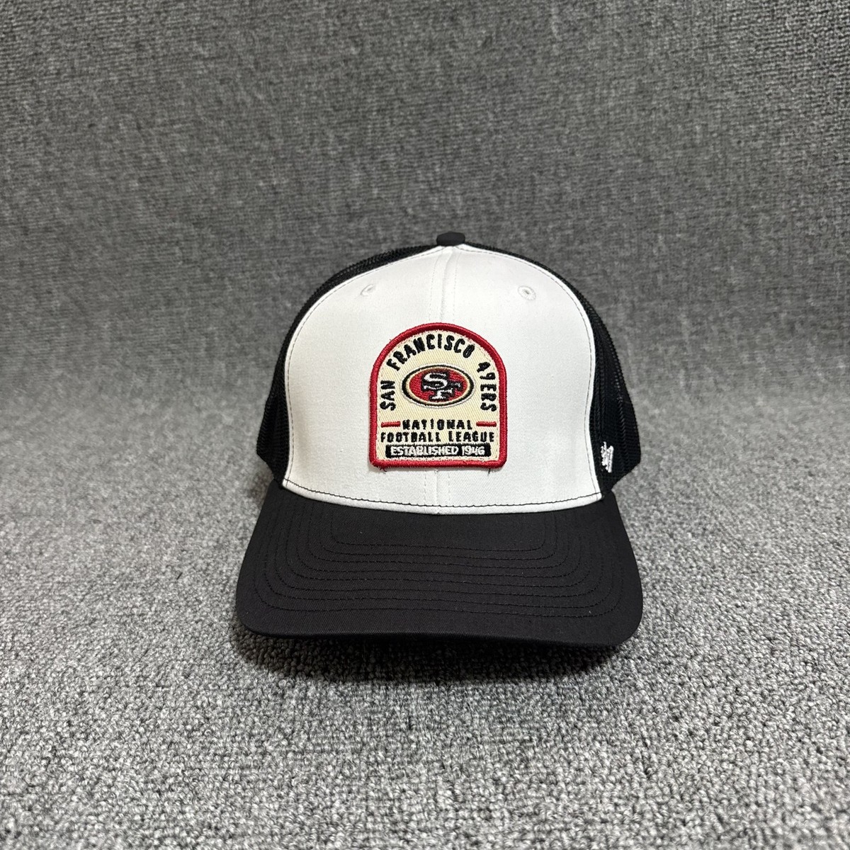 '47 Brand San Francisco 49ers Trucker Snapback Black White Hat Retro