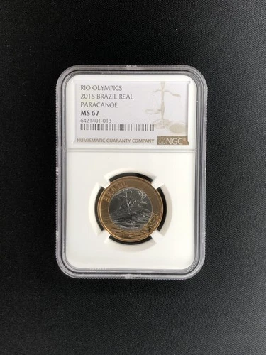 2015 Brazil Real Rio Olympics Paracanoe NGC MS 67 Silver Coin UNC #013