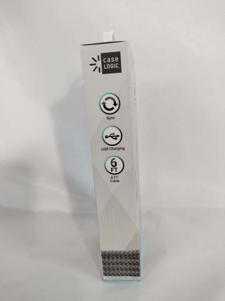 Cable de carga/sincronización micro USB trenzado Case Logic 6 pies gris Foto 4 de 4
