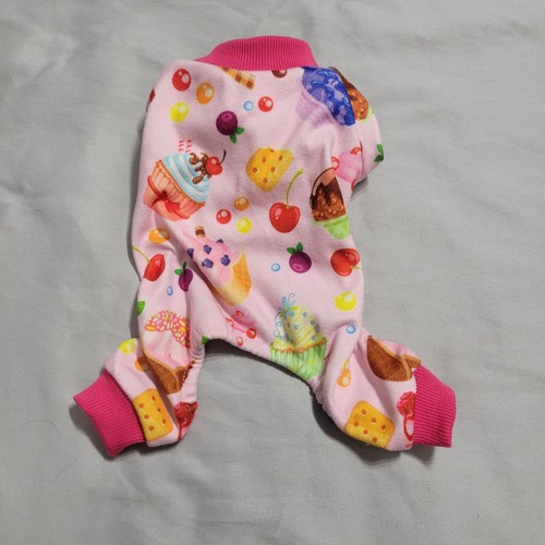 Yikeyo Dog Flannel Pink Pajamas With Desserts Size Xsmall