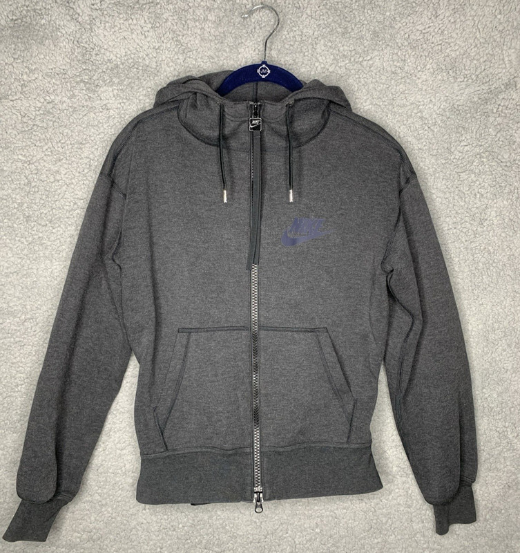 Nike Girls Jacket Zip Up XS Sporty Ruffle Hem with Hood