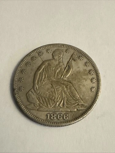 1866-S Seated Liberty Half Dollar, Choice Very Fine, Original