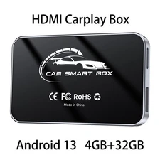 Car Wireless CarPlay Android Auto Adapter AI Box with Netflix YouTube 4GB+32GB