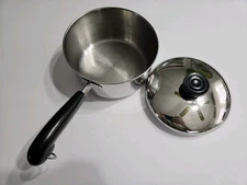 REVERE WARE 1-1/2 QT Sauce Pan With Lid Stainless Bottom CLINTON, IL USA 97c