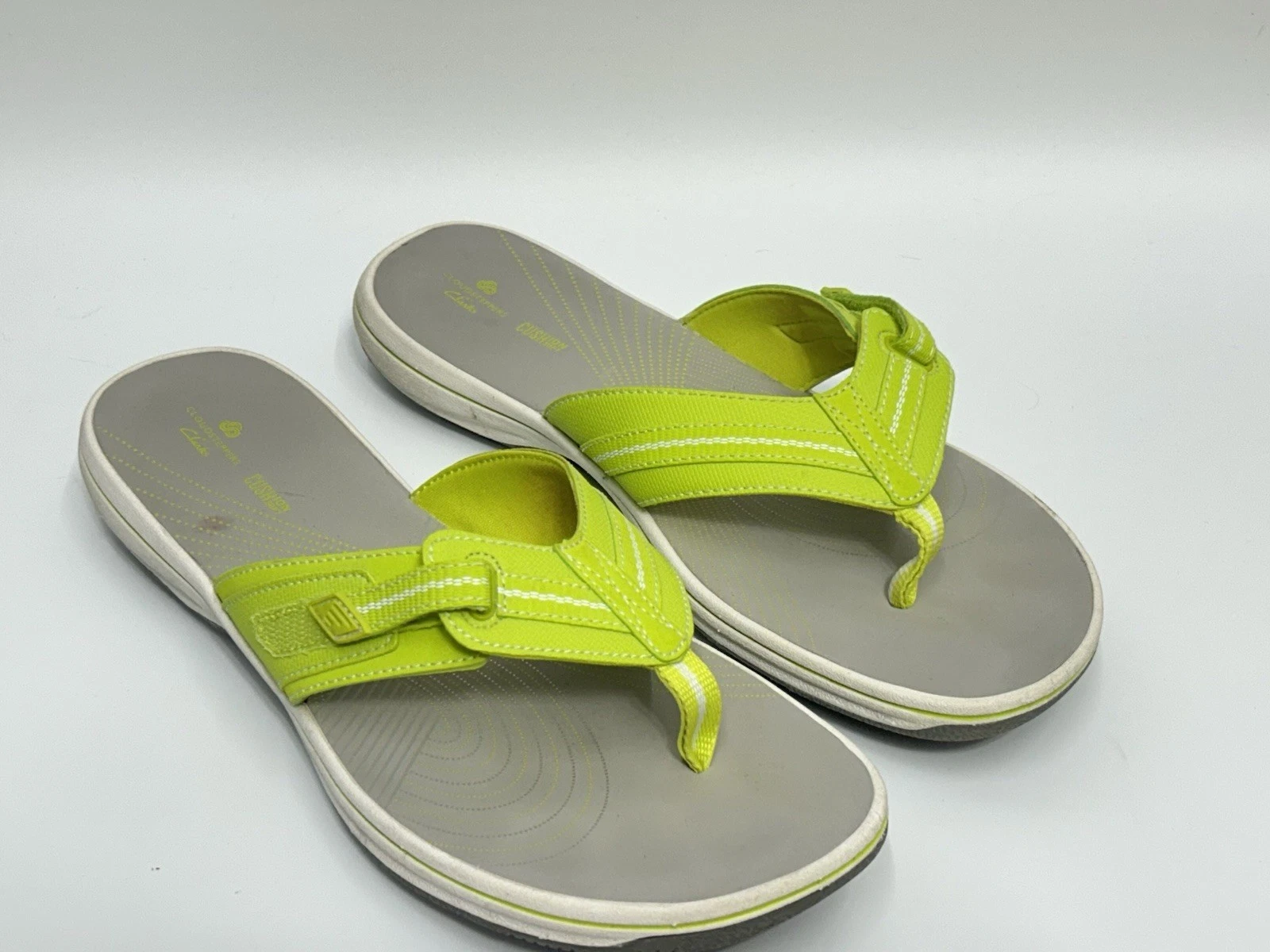 Infradito Clarks Breeze mare donna taglia 11 verde lime vacanze spiaggia comfort