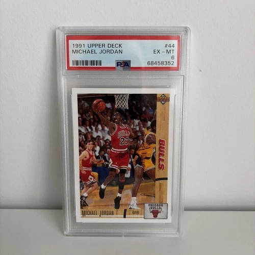Michael Jordan Insert 1991 Upper Deck Basketball Card #44 PSA 6
