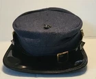 VTG CIVIL WAR CSA CONFEDERATE INFANTRY WOOL KEPI FORAGE CAP HAT 7.5 CSA BUTTONS