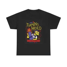 Flaming Moes The Simpsons Graphic T Shirt Funny Vintage Unisex Heavy Cotton Tee