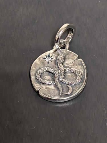 New Authentic Pandora Infinity Snake Medallion Dangle Charm 925 Sterling Silver