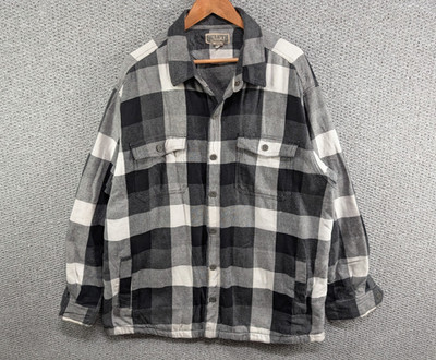 Duluth Trading Workwear Plaid Tartan Heavy Fleece Lined Outdoor Shirt Shacket XL