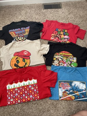 LOT Of 6 Men's T-Shirt Size Small Medium? Super Mario Kart Nintendo Sonic