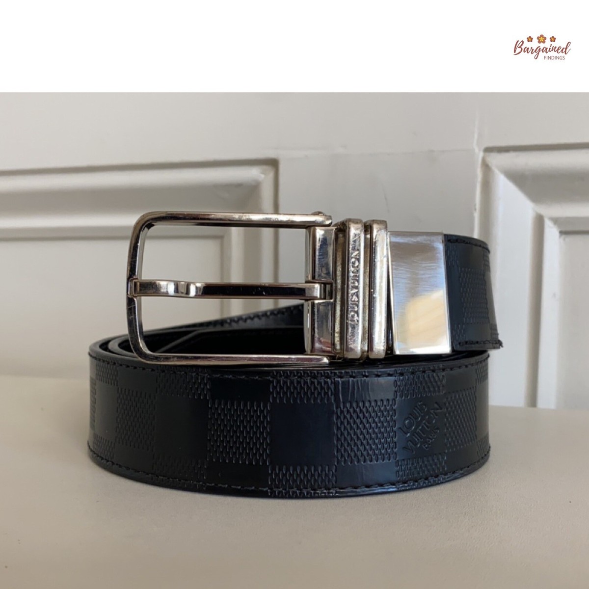 Authentic Louis Vuitton Black Leather Damier Infini Ceinture Authentic Louis Vuitton Black Leather Damier Infini Ceinture