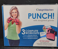 Weight Watchers Punch - Weighted Pink Gloves w/Workout DVD 30/35/45 mins.