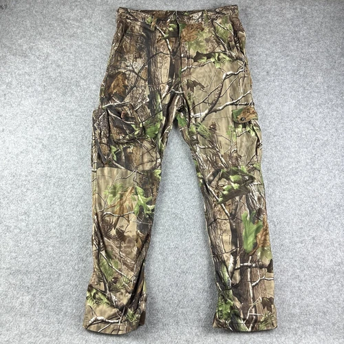 Ol Tom Technical Turkey Gear Cargo Pants Mens L Realtree Camo Padded Knees 36-38