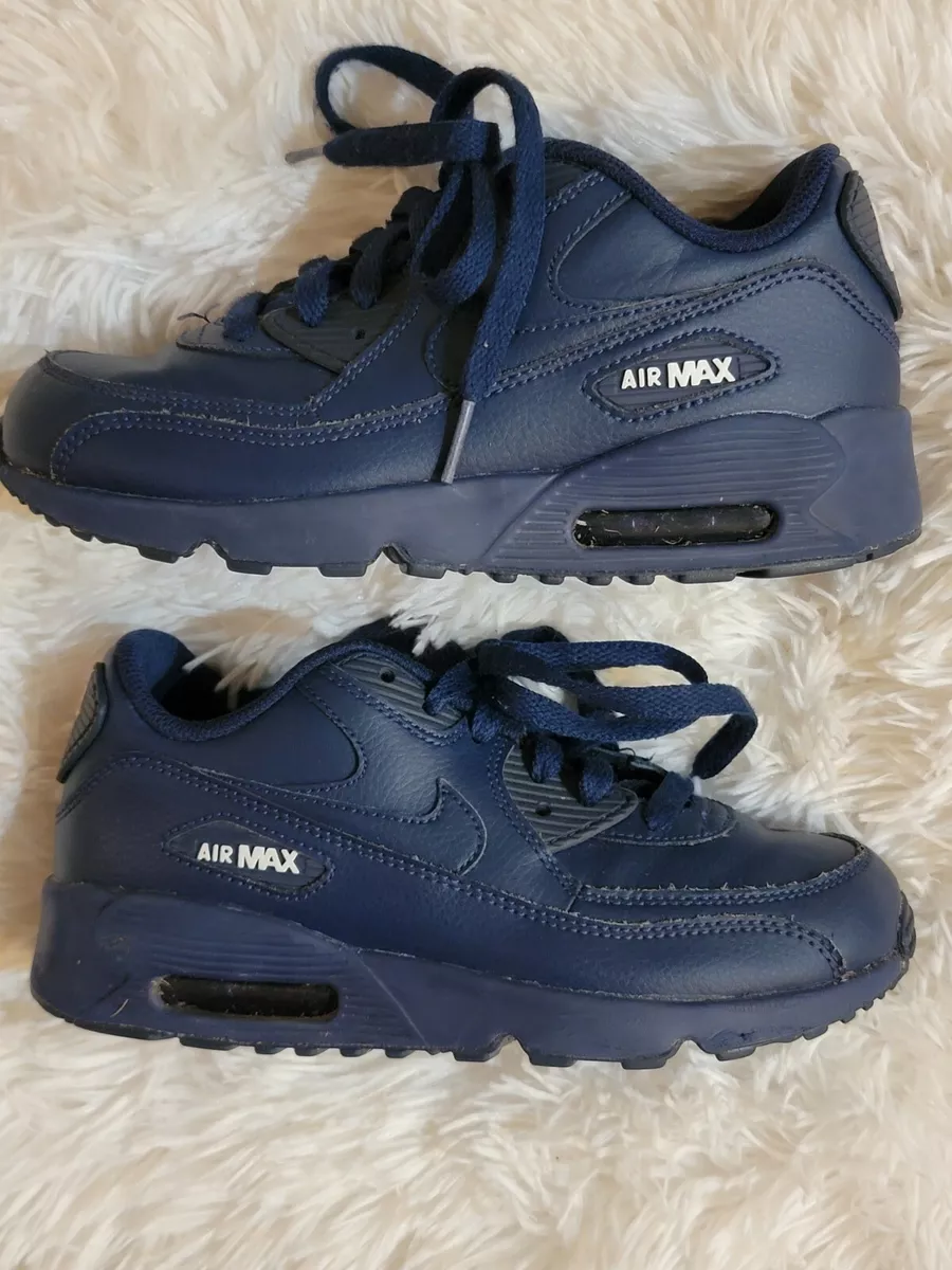 NIKE AIR MAX 90 PS NAVY 833414-412 LACE UP SNEAKERS SHOES YOUTH GS US | eBay