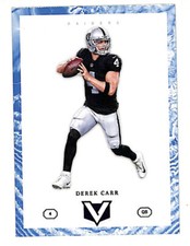 2018 Panini Vertex Derek Carr 27/99 Blue Parallel Card Raiders