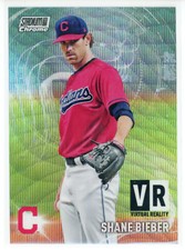 2021 Topps Stadium Club Chrome Virtual Reality Wave Refractor Shane Bieber
