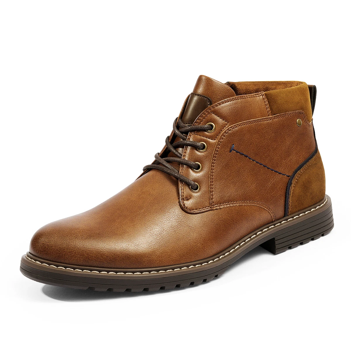 Red Tape Brown Leather Distressed Boots 10.5M Eastland Men Hoyt Zip Up Plain Toe Combat Boots Size US 10.5  main image 4