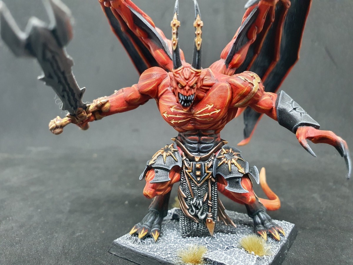 Pro Painted Chaos Daemon Prince Khorne plastic model Warhammer 40k