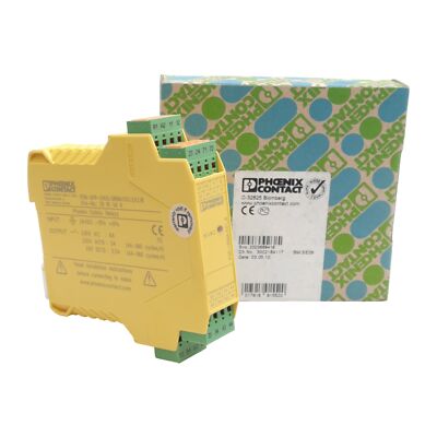 Phoenix Contact 2981046 Safety Relay, 2-Channel, 5NO + 1NC, 24VAC/DC Control