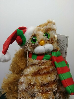 Animated Christmas Dancing/Singing Cat Holiday Display Mechanical