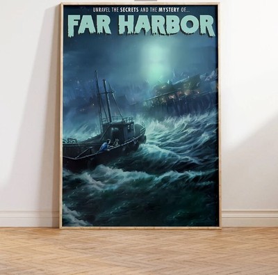 Fallout 4 Game Poster, For Harbor Art, Video Game Wall Decor 1