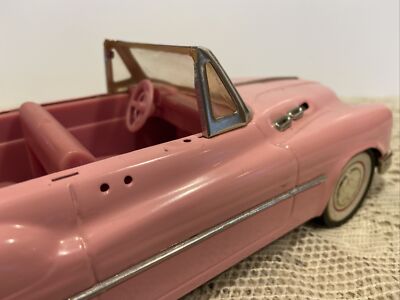 Vintage 1950 Pink Buick Convertible 11” Tin Friction Toy Car | eBay