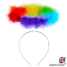 RAINBOW HALO Angel Festival Pride LGBT Girls Ladies Fancy Dress Party Outfit UK