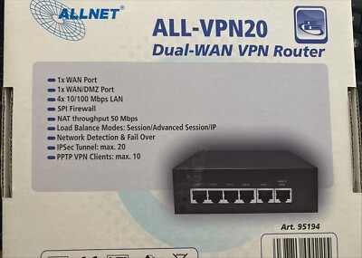 ALLNET VPN/Firewall Dual-WAN Router