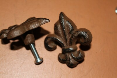 #ad #ad FLEUR DE LIS drawer door pullknobVictorian decorkitchen decorgifts F 8 $200.92