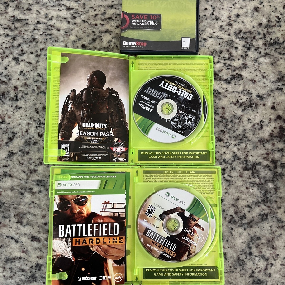 Battlefield Call of Duty Xbox 360 Game Lot of Advanced Warfare Hardline  Ghosts