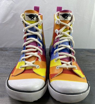rocket dog rainbow rain boots