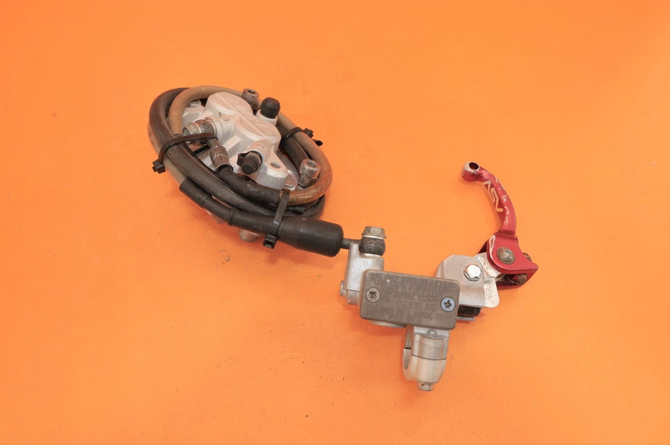 2009 09-14 KX450F KX 450F Front Brake Caliper Bracket Master Cylinder Hose Lever Foto 3 de 4