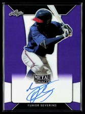 Yunior Severino 2018 Leaf Flash Metal Autographs Purple Auto #BA-YS1 #/25 AU,SN