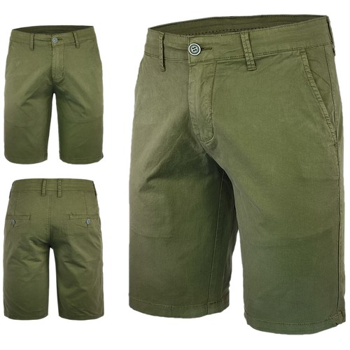 Bermuda Uomo Cotone Shorts Pantaloncino Corto Chino Elasticizzato Casual VEQUE - Imagen 4 de 37