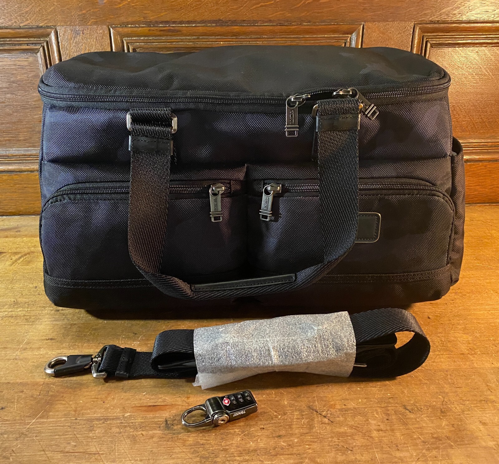 TUMI McMillin Duffle Bag BLUE GREY CAMO Gym Carry On New NWT RARE LAST