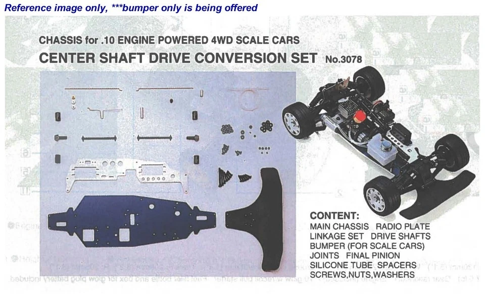 1x Vintage RC Car Kyosho Front Bumper from 3078 .10 Nitro Center Conversion Set - Image 3 of 4