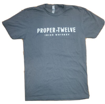 Proper No. Twelve Irish Whiskey Shirt Men's Small Gray Conor McGregor 