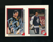 1988-89 O-Pee-Chee Stickers Randy Burridge signed auto autograph tough