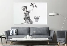 Game Changer NHS Classic Street Wall Design Painting Canvas Print Banksy Art