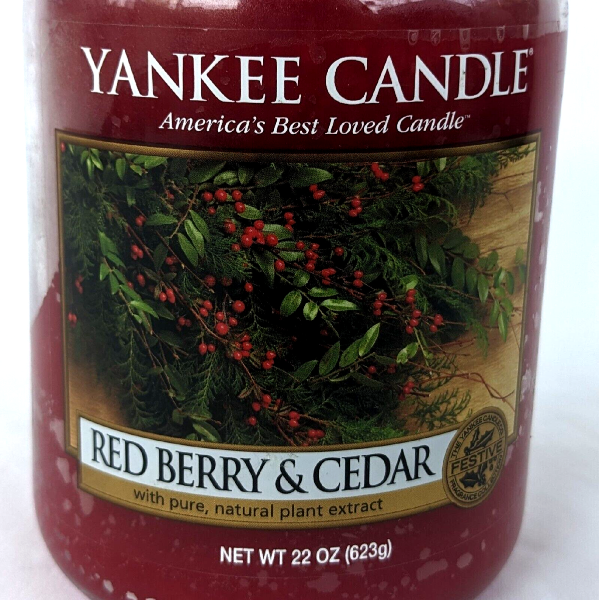 Yankee Candle Red Berry & Cedar Large Jar Candle 22oz NEW UNUSED