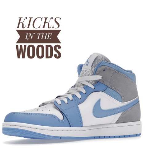 Nike Air Jordan 1 Mid University Blue Grey NEU DX9276-100 hellblau UNC - Bild 3 von 6