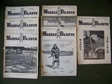 incomplete set of 1961 Muzzle Blasts Magazine Black Powder Muzzleloading Rifle