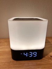 Aisuo 5 in 1 Clock Bedside Night Light Bluetooth Speaker Touch Control Lamp