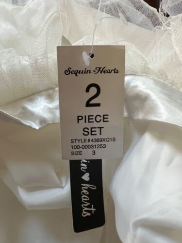 Sequin Hearts 2-Piece Embroidered Cropped TOP 5 Tulle Gown SKIRT 3 NWT - Picture 12 of 14