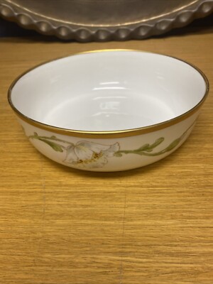 Vtg WA Pickard Hand Painted Floral 1/4” Serving Bowl w/Gold