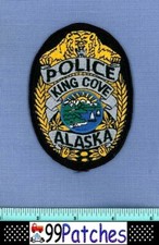 KING COVE ALASKA Police Shoulder Patch OCEAN SAILBOAT MOUNTAIN SUNRISE 9A